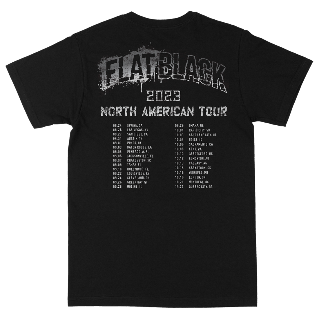 JUSTICE TOUR TEE Flat Black