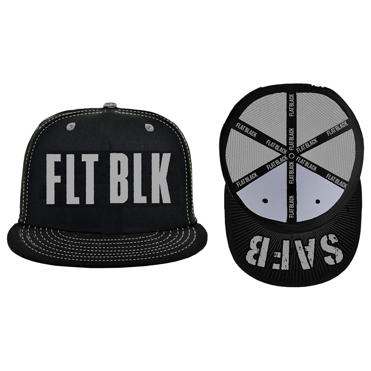 FLT BLK Embroidered Trucker Hat