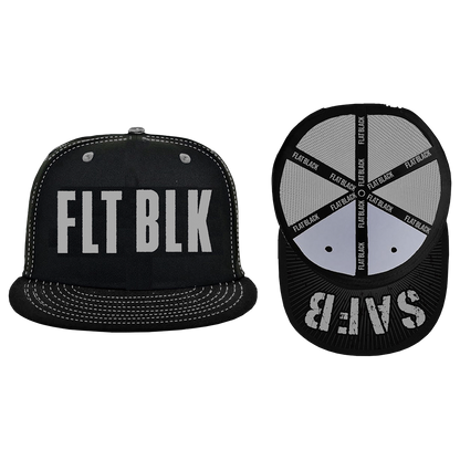 FLT BLK Embroidered Trucker Hat